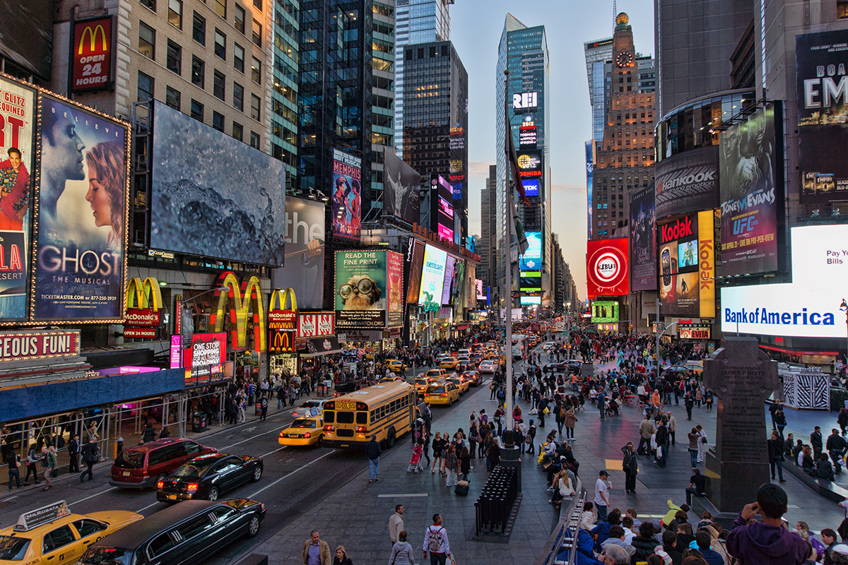 Times Square, junction of Broadway and Seventh Avenue, Manhattan